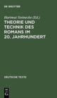 Theorie Und Technik Des Romans Im 20. Jahrhundert - Book