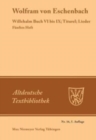 Willehalm Buch VI bis IX; Titurel; Lieder - Book