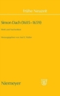 Simon Dach (1605-1659) : Werk Und Nachwirken - Book