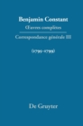 OEuvres completes, III, Correspondance 1795-1799 - Book
