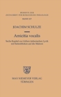 Amicitia vocalis : Sechs Kapitel zur fruhen italienischen Lyrik mit Seitenblicken auf die Malerei - Book