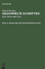 Gesammelte Schriften, Band VI, Grundlagen der Geisteswissenschaften - Book