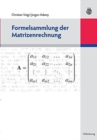 Formelsammlung Der Matrizenrechnung - Book