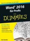 Word 2016 fur Profis fur Dummies - Book