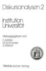 Diskursanalysen 2: Institution Universitat - Book