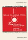 23. Deutscher Soziologentag 1986 : Sektions- Und Ad-Hoc-Gruppen - Book
