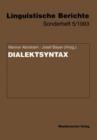 Dialektsyntax - Book