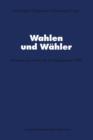 Wahlen Und Wahler : Analysen Aus Anlass Der Bundestagswahl 1998 - Book
