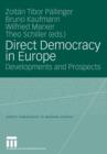 Direct Democracy in Europe : Developments and Prospects - Book