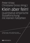Klein Aber Fein! : Quantitative Empirische Sozialforschung Mit Kleinen Fallzahlen - Book
