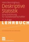 Deskriptive Statistik : Eine Einfuhrung Fur Sozialwissenschaftler - Book