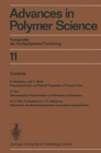 Advances in Polymer Science : Fortschritte der Hochpolymeren-Forschung 11 - Book