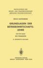 Grundlagen Der Betriebswirtschaftslehre : Die Finanzen - Book