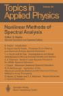 Nonlinear Methods of Spectral Analysis - Book