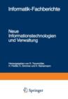 Neue Informationstechnologien Und Verwaltung : Fachtagung : Papers - Book