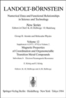 Electron Paramagnetic Resonance / Paramagnetische Elektronenresonanz : Group 2: Molecules and Radicals: Magnetic Properties of Coordination and Organometallic Transition Metal Compounds: Electron Para - Book