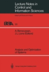 Analysis and Optimization of Systems - Book