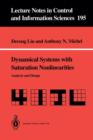 Dynamical Systems with Saturation Nonlinearities : Analysis and Design - Book