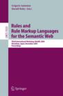 Rules and Rule Markup Languages for the Semantic Web : Third International Workshop, RuleML 2004, Hiroshima, Japan, November 8, 2004, Proceedings - Book