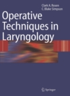 Operative Techniques in Laryngology - Book