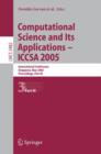 Computational Science and Its Applications - ICCSA 2005 : International Conference, Singapore, May 9-12. 2005, Proceedings, Part III - Book