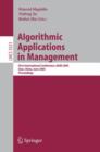 Algorithmic Applications in Management : First International Conference, AAIM 2005, Xian, China, June 22-25, 2005, Proceedings - Book