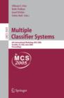 Multiple Classifier Systems : 6th International Workshop, MCS 2005, Seaside, CA, USA, June 13-15, 2005, Proceedings - Book