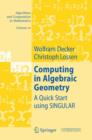 Computing in Algebraic Geometry : A Quick Start Using Singular - Book