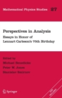 Perspectives in Analysis : Essays in Honor of Lennart Carleson's 75th Birthday - Book