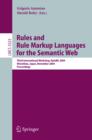 Rules and Rule Markup Languages for the Semantic Web : Third International Workshop, RuleML 2004, Hiroshima, Japan, November 8, 2004, Proceedings - eBook