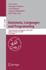 Automata, Languages and Programming : 32nd International Colloquim, ICALP 2005, Lisbon, Portugal, July 11-15, 2005, Proceedings - eBook