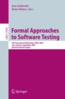Formal Approaches to Software Testing : 4th International Workshop, FATES 2004, Linz, Austria, September 21, 2004, Revised Selected Papers - eBook
