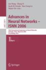 Advances in Neural Networks - ISNN 2006 : Third International Symposium on Neural Networks, ISNN 2006, Chengdu, China, May 28 - June 1, 2006, Proceedings, Part I - Book