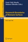 Kuramochi Boundaries of Riemann Surfaces : A Symposium held at the Research Institute for Mathematical Sciences, Kyoto University, October 1965 - eBook