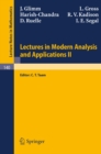 Lectures in Modern Analysis and Applications II - eBook