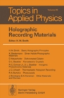 Holographic Recording Materials - eBook