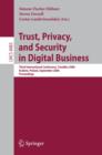 Trust and Privacy in Digital Business : Third International Conference, TrustBus 2006, Krakow, Poland, September 4-8, 2006, Proceedings - eBook