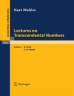 Lectures on Transcendental Numbers - eBook