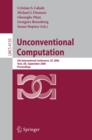 Unconventional Computation : 5th International Conference, UC 2006, York, UK, September 4-8, 2006, Proceedings - eBook