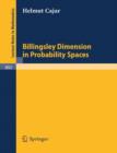 Billingsley Dimension in Probability Spaces - eBook
