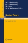 Number Theory : A Seminar held at the Graduate School and University Center of the City University of New York 1982 - eBook