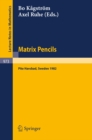 Matrix Pencils : Proceedings of a Conference Held at Pite Havsbad, Sweden, March 22-24, 1982 - eBook