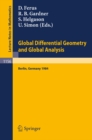 Global Differential Geometry and Global Analysis 1984 : Proceedings of a Conference Held in Berlin, June 10-14, 1984 - eBook