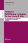 Rules and Rule Markup Languages for the Semantic Web : Second International Workshop, RuleML 2003, Sanibel Island, FL, USA, October 20, 2003, Proceedings - eBook