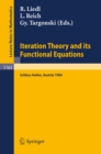Iteration Theory and its Functional Equations : Proceedings of the International Symposium held at Schlo Hofen (Lochau), Austria, September 28 - October 1, 1984 - eBook
