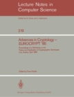 Advances in Cryptology - EUROCRYPT '85 : Proceedings of a Workshop on the Theory and Application of Cryptographic Techniques. Linz, Austria, April 9-11, 1985 - eBook