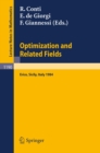 Optimization and Related Fields : Proceedings of the G. Stampacchia International School of Mathematics, held at Erice, Sicily, September 17-30, 1984 - eBook
