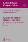 Quality of Future Internet Services : First COST 263 International Workshop, QofIS 2000 Berlin, Germany, September 25-26, 2000 Proceedings - eBook