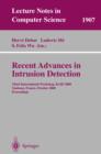 Recent Advances in Intrusion Detection : Third International Workshop, RAID 2000 Toulouse, France, October 2-4, 2000 Proceedings - eBook