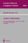 Active Networks : Second International Working Conference, IWAN 2000 Tokyo, Japan, October 16-18, 2000 Proceedings - eBook